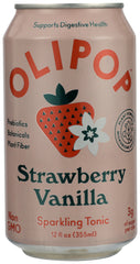 OLIPOP: Strawberry Vanilla Soda, 12 oz