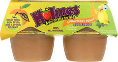 HOLMES MOUTHWATERING APPLESAUCE: Strawberry Peach Applesauce 4 Pack, 16 oz