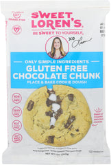 SWEET LORENS: Gluten Free Chocolate Chunk Dough, 12 oz