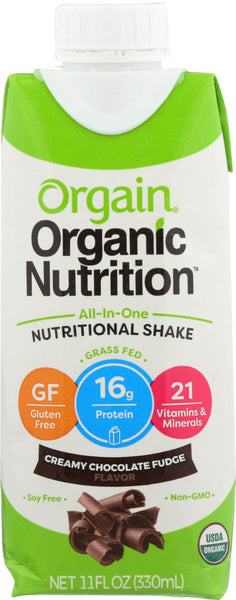 ORGAIN: Organic Nutrition Shake Creamy Chocolate, 11 oz