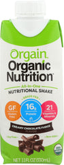 ORGAIN: Organic Nutrition Shake Creamy Chocolate, 11 oz