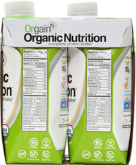 ORGAIN: Organic Nutritional Shake Sweet Vanilla Bean 4 count, 44 oz