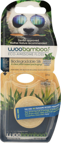 WOOBAMBOO: Eco-Awesome Floss Natural Mint 37meters, 1 ea