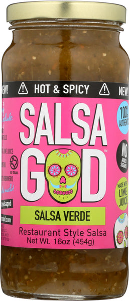 SALSA GOD: Salsa Verde Hot, 16 oz