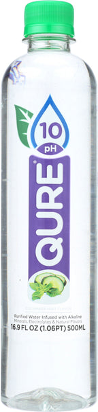 QURE: Cucumber Mint Alkaline Water, 16.9 oz