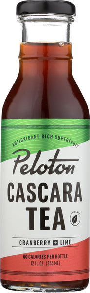 PELOTON CASCARA TEA: Tea Cranberry Lime, 12 fo