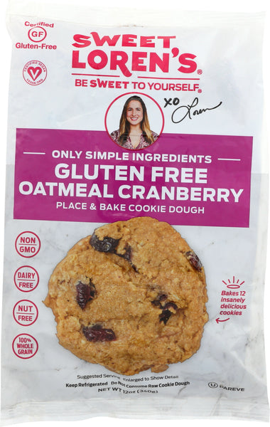 SWEET LORENS: Gluten Free Oatmeal Cranberry Dough, 12 oz