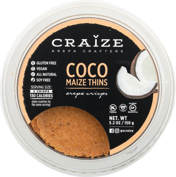 CRAIZE: Crisp Thin Coco Arepa, 5.2 oz