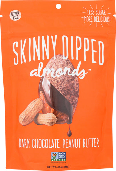 SKINNY DIPPED ALMONDS: Almond Peanut Butter Dipped, 3.5 oz