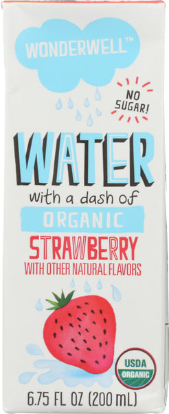 WONDER WELL: Organic Water with a Dash of Strawberry Pack of 8, 54 oz