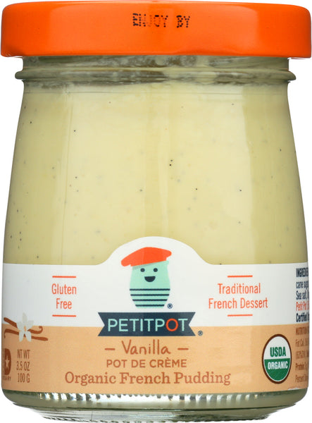 PETIT POT: Pot de Crème Organic French Pudding Vanilla, 3.50 oz