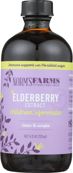 NORMS FARMS: Syrup Elderberry Children, 8 fo