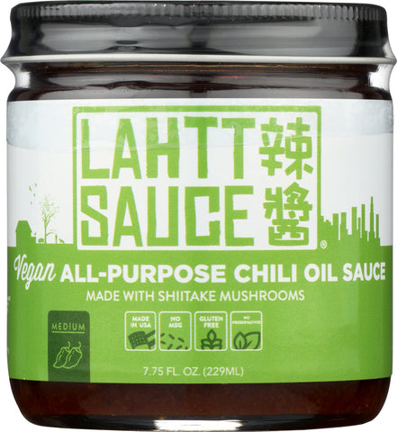 LAHTT SAUCE: Vegan All Purpose Chili Oil Sauce, 7.75 oz