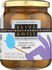 ALIVE & WELL: Organic Atalanti Olives, 12.5 oz