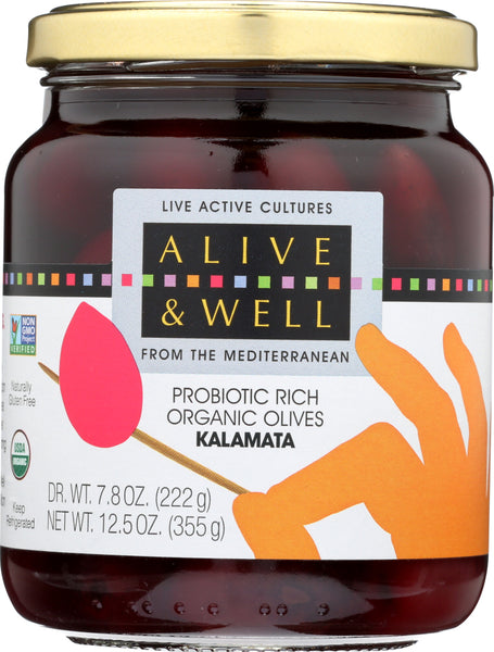 ALIVE & WELL: Olives Kalamata Organic, 12.5 oz