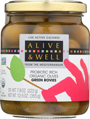 ALIVE & WELL: Olives Green Rovie Organic, 12.5 oz