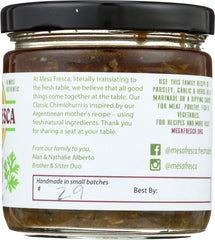 MESA FRESCA: Classic Chimichurri Sauce, 8 oz