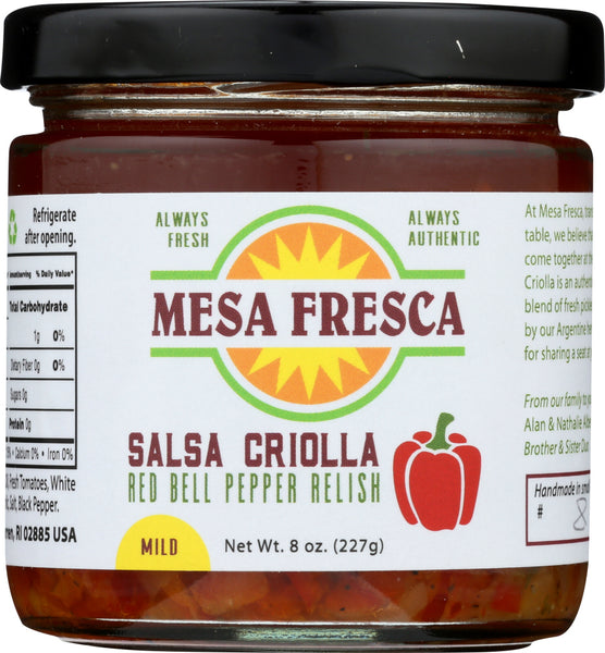 MESA FRESCA: Salsa Criolla Red Bell Pepper Relish, 8 oz