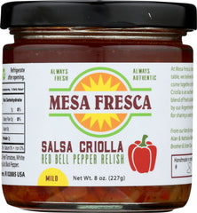 MESA FRESCA: Salsa Criolla Red Bell Pepper Relish, 8 oz
