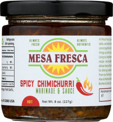 MESA FRESCA: Spicy Chimichurri Sauce, 8 oz