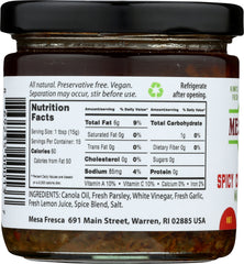 MESA FRESCA: Spicy Chimichurri Sauce, 8 oz