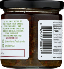 MESA FRESCA: Spicy Chimichurri Sauce, 8 oz