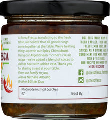 MESA FRESCA: Spicy Chimichurri Sauce, 8 oz