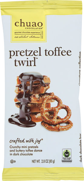 CHUAO CHOCOLATIER: Chocolate Bar Pretzel Toffee Twirl, 2.8 oz