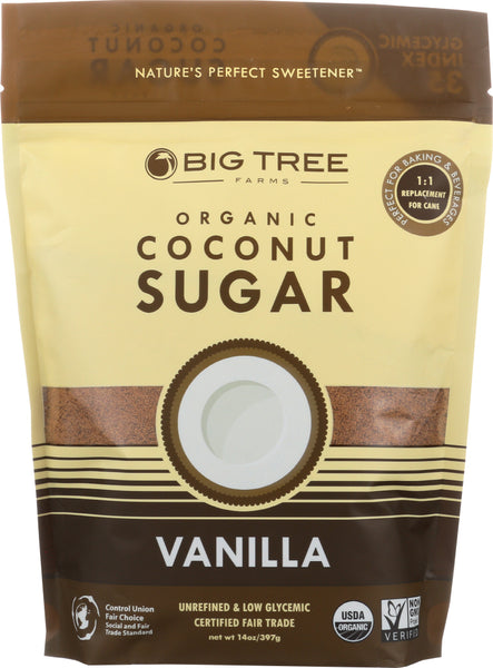 BIG TREE FARMS: Organic Coconut Palm Sugar Vanilla, 14 oz