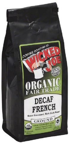 WICKED JOE COFFEE: Coffee Ground Dark Roast French Decaf, 12 oz