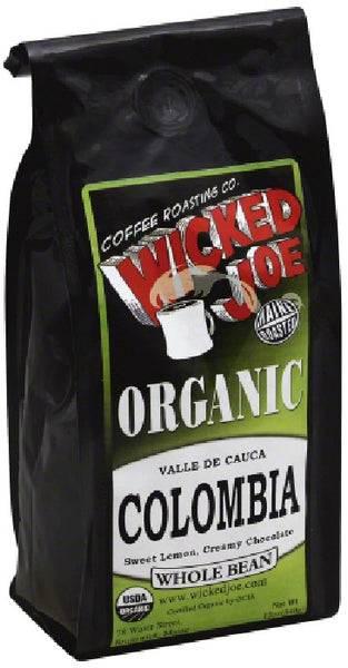 WICKED JOE COFFEE: Coffee Organic Whole Bean Valle de Cauca Colombia, 12 oz