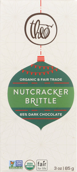 THEO CHOCOLATE: Nutcracker Dark Chocolate Bar, 3 oz