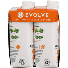 EVOLVE: Ready To Drink Protein & Greens Shake Carrot Lemon Ginger 4-11 fo, 44 fo