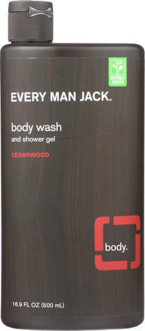 EVERY MAN JACK: Body Wash and Shower Gel Cedarwood, 16.9 oz