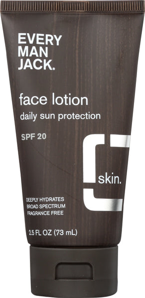 EVERY MAN JACK: Face Lotion Daily Sun Protection SPF 20, 2.5 oz