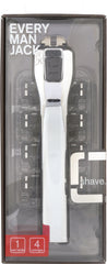 EVERY MAN JACK: Manual Razor Chrome, 1 Razor, 4 Cartridges, 6 ea