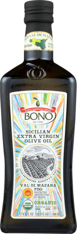 BONO: Organic Sicilian Extra Virgin Olive Oil, 0.5 lt