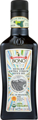 BONO: Organic Sicilian Extra Virgin Olive Oil, 8.45 oz