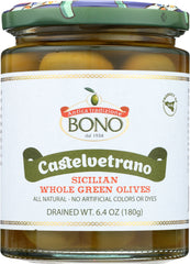 BONO: Castelvetrano Sicilian Whole Green Olives, 6.4 oz