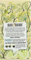 HEATH AND HEATHER: Organic Fennel Tea, 20 ea