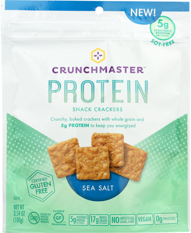 CRUNCHMASTER: Cracker Protein Sea Salt, 3.54 oz