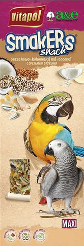 A&E Cage Company Smakers Parrot MAXI Nut/Coconut Treat Sticks