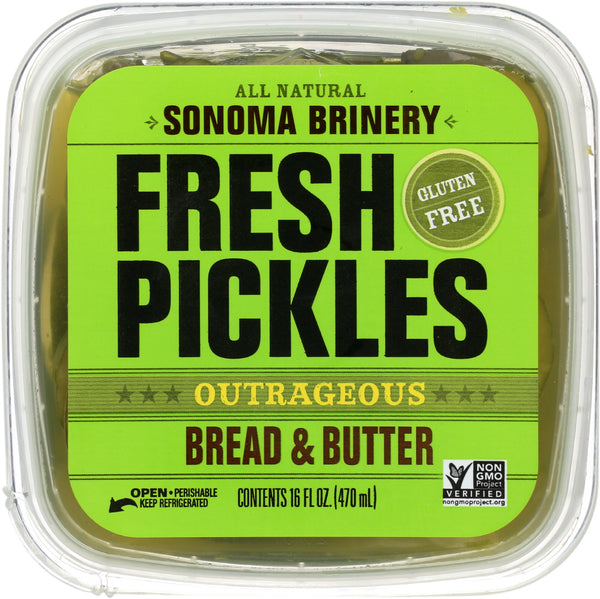 SONOMA BRINERY: Fresh Pickles Outrageous Bread and Butter, 16 oz