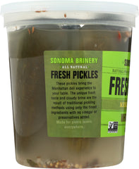 SONOMA BRINERY:  Fresh Pickle Manhattan Style Whole Koshers, 32 oz