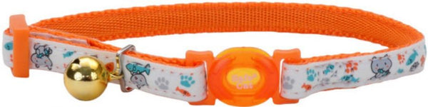 Coastal Pet Safe Cat Glow in the Dark Adjustable Collar Orange