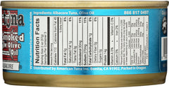 AMERICAN TUNA: Tuna Albacore Smoked Olive Oil, 6 oz