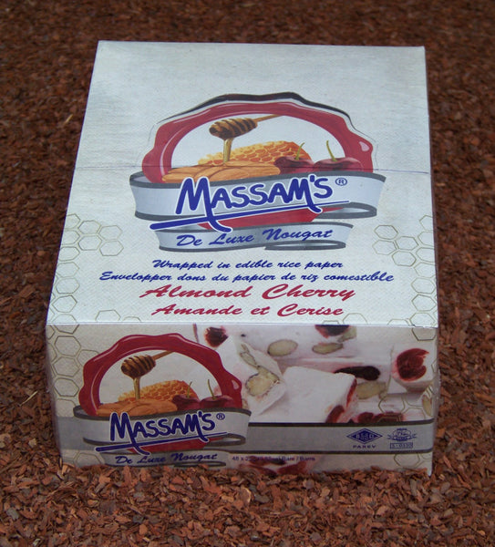 MASSAMS: Nougat Almond Cherry 25gm, 48 pc