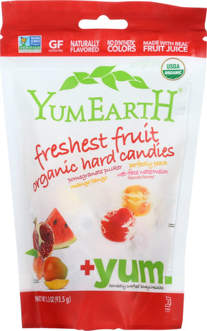 YUMMY EARTH: Organic Candy Drops Gluten Free Freshest Fruit Flavors, 3.3 oz