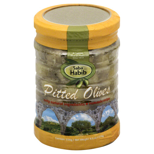 SABA HABIB: Pitted Olives, 9.5 oz