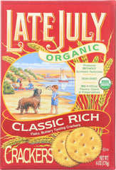 LATE JULY: Organic Crackers Classic Rich, 6 oz